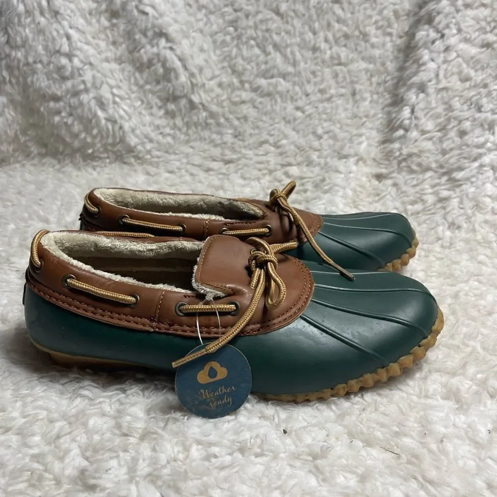 NWT Jambu JBU Gwen Vegan Duck Shoes faux fur lining size 10M